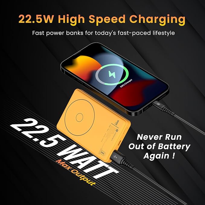 Portronics Luxcell Wireless Mini 10k 10000mAh 15W Magnetic - Image 2